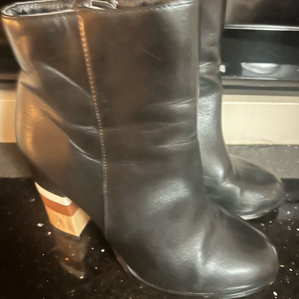 JustFab Vegan Leather High Heel Boots